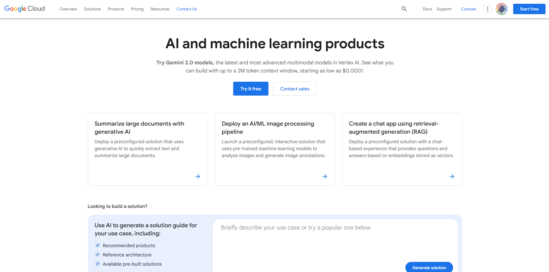 Google Cloud Platform's Suite of AI products and services.