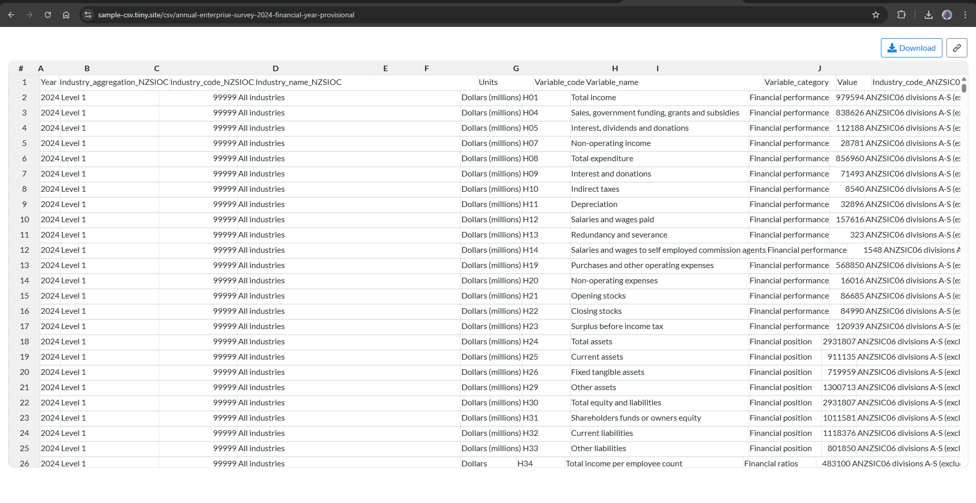 Spreadsheet view of CSV directly