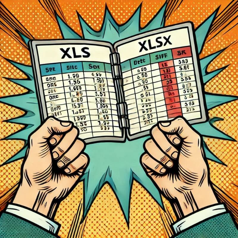 What is the difference between XLS and XLSX file? How to Open and Share them
